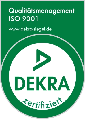 DEKRA-zertifiziert: Qualitätsmangement ISO 9001"